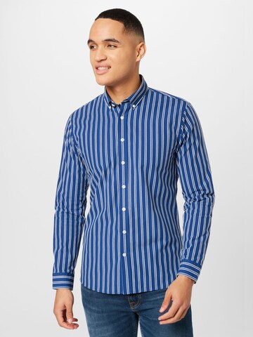 Lindbergh Regular fit Button Up Shirt in Blue: front