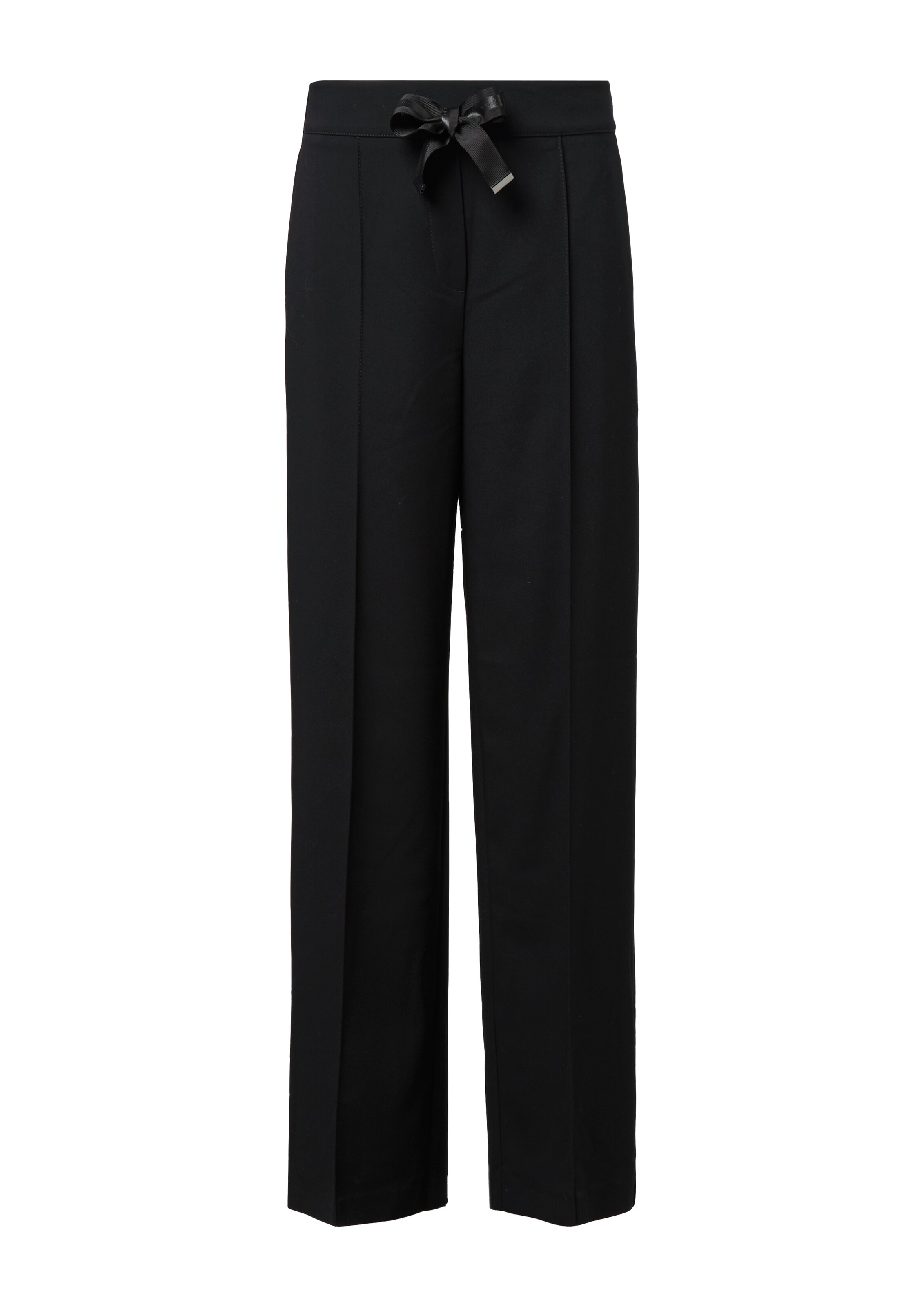 comma casual identity Wide Leg Hose in Schwarz: Vorderseite
