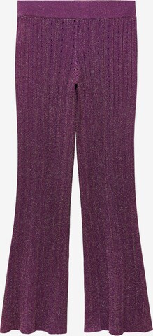 MANGO Flared Broek 'Cooper' in Lila: voorkant