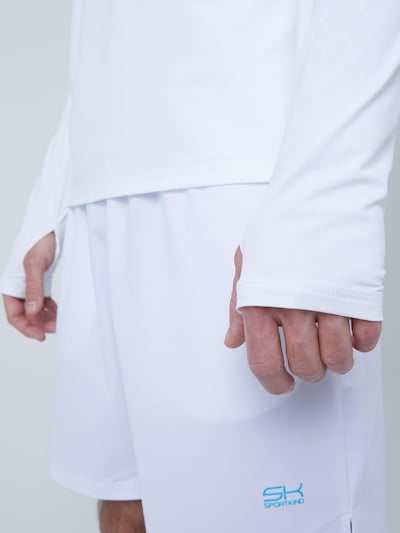 SPORTKIND Performance Shirt 'High Neck Long Sleeve Shirt' in XS in White, Item view