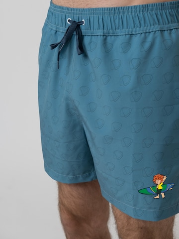 Bavarian CapsKupaće hlače 'Pumuckl surft' - plava boja: prednji dio