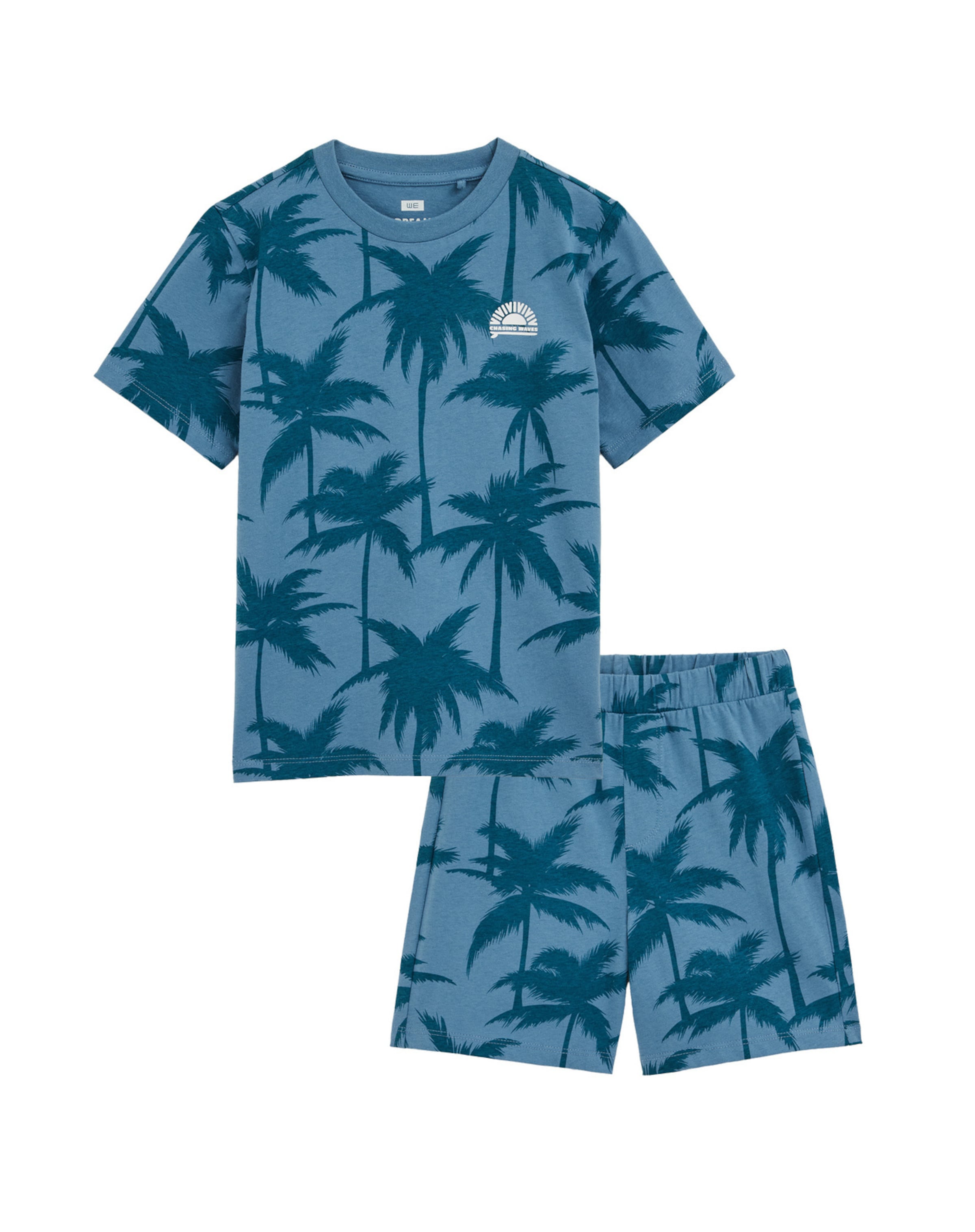 WE Fashion Pidžaama, värv sinine: eest vaates