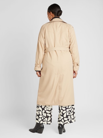 ONLY Carmakoma Between-Seasons Coat 'CHLOE' in Beige