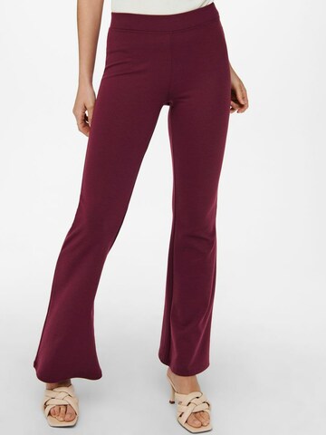 Flared Pantaloni 'Fever' di ONLY in rosso