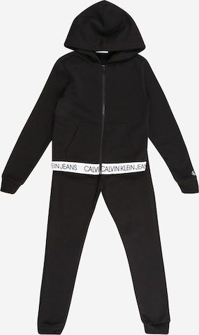 Calvin Klein Jeans - Fato de jogging em preto: frente