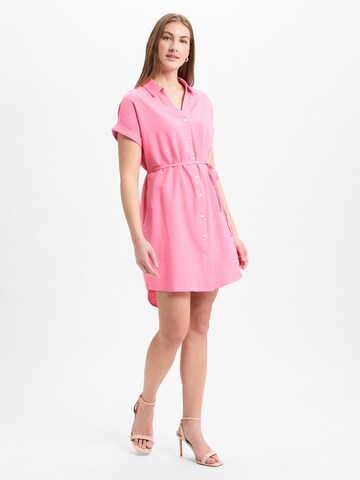 NÜMPH Shirt Dress in Pink: front