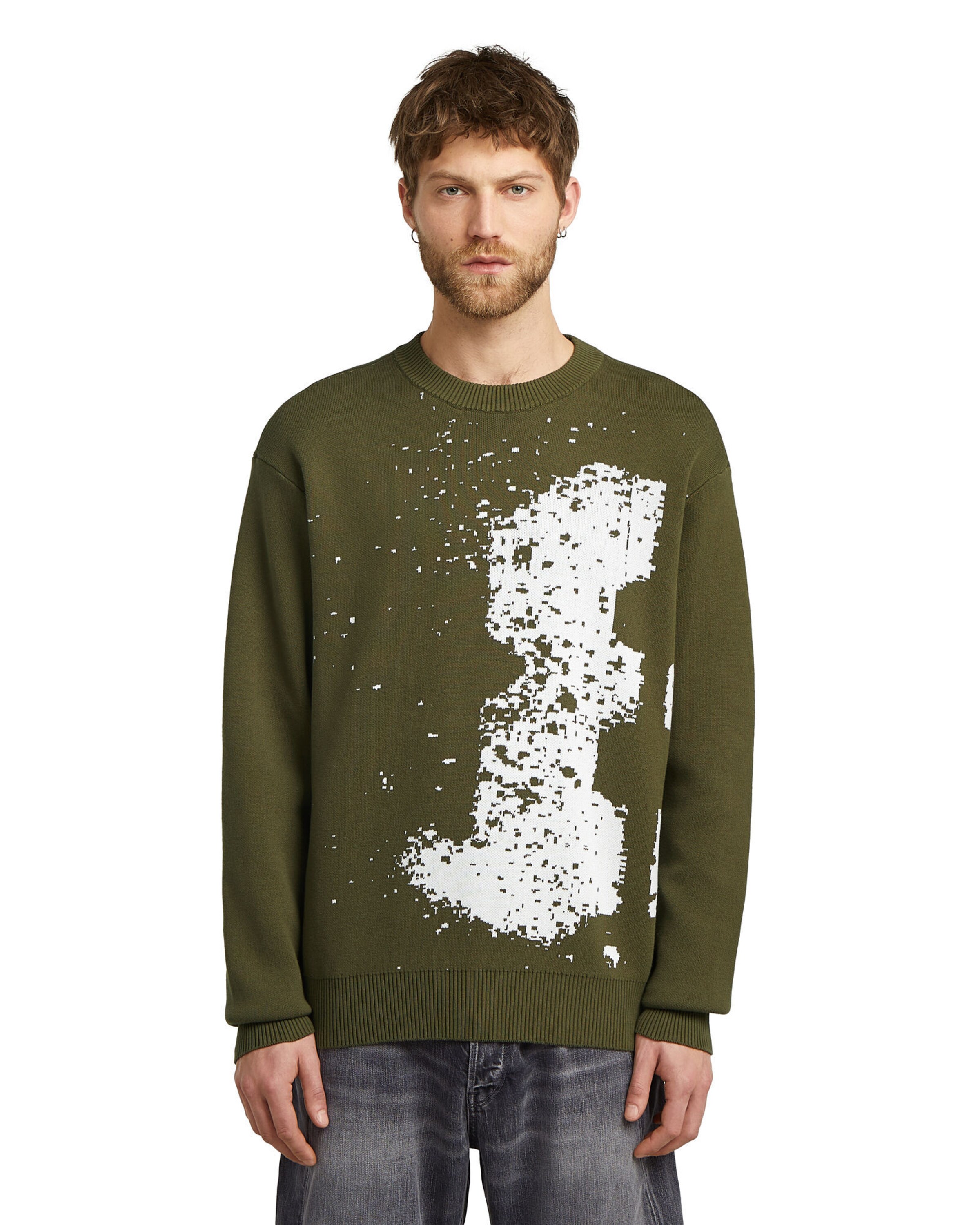 G-STAR Pullover in Grün: Vorderseite