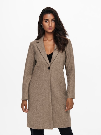 ONLY Between-Seasons Coat 'Trillion' in mottled brown, View model