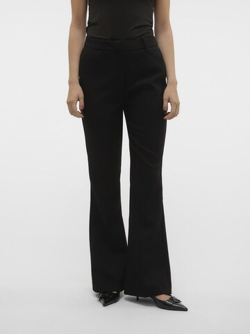 VERO MODA Flared Pants in Black: front