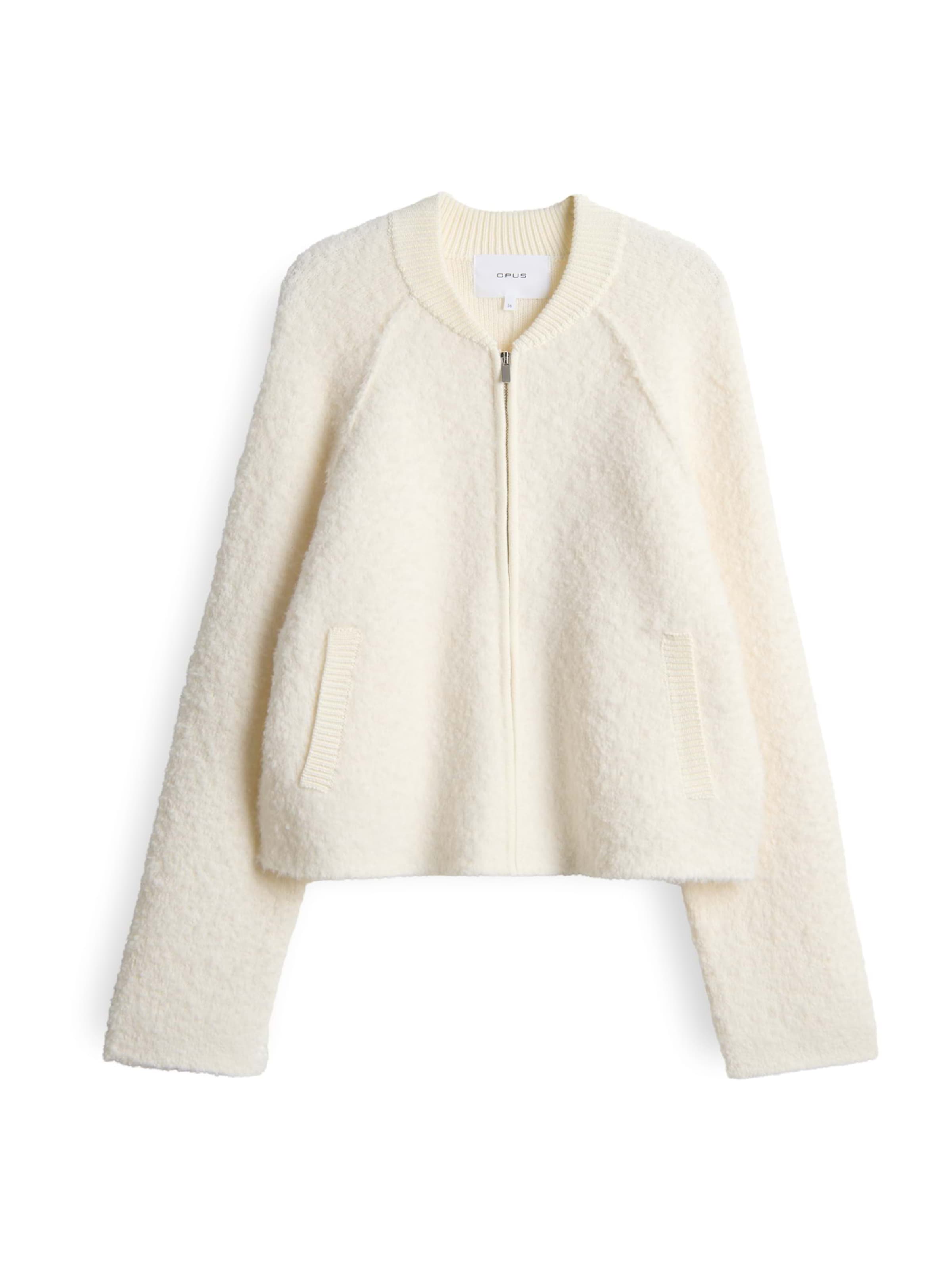 OPUS Gebreid vest 'Delny' in Beige: voorkant