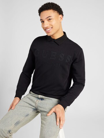 GUESSSweater majica 'BEAU' - crna boja
