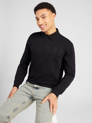 GUESS - Sweatshirt 'BEAU' em preto