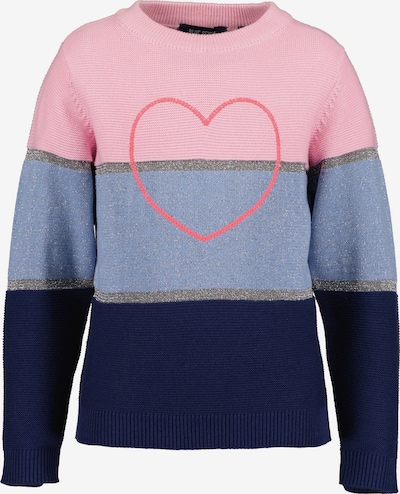 BLUE SEVEN Sweater in Pastel blue / Dark blue / Pink / Silver, Item view