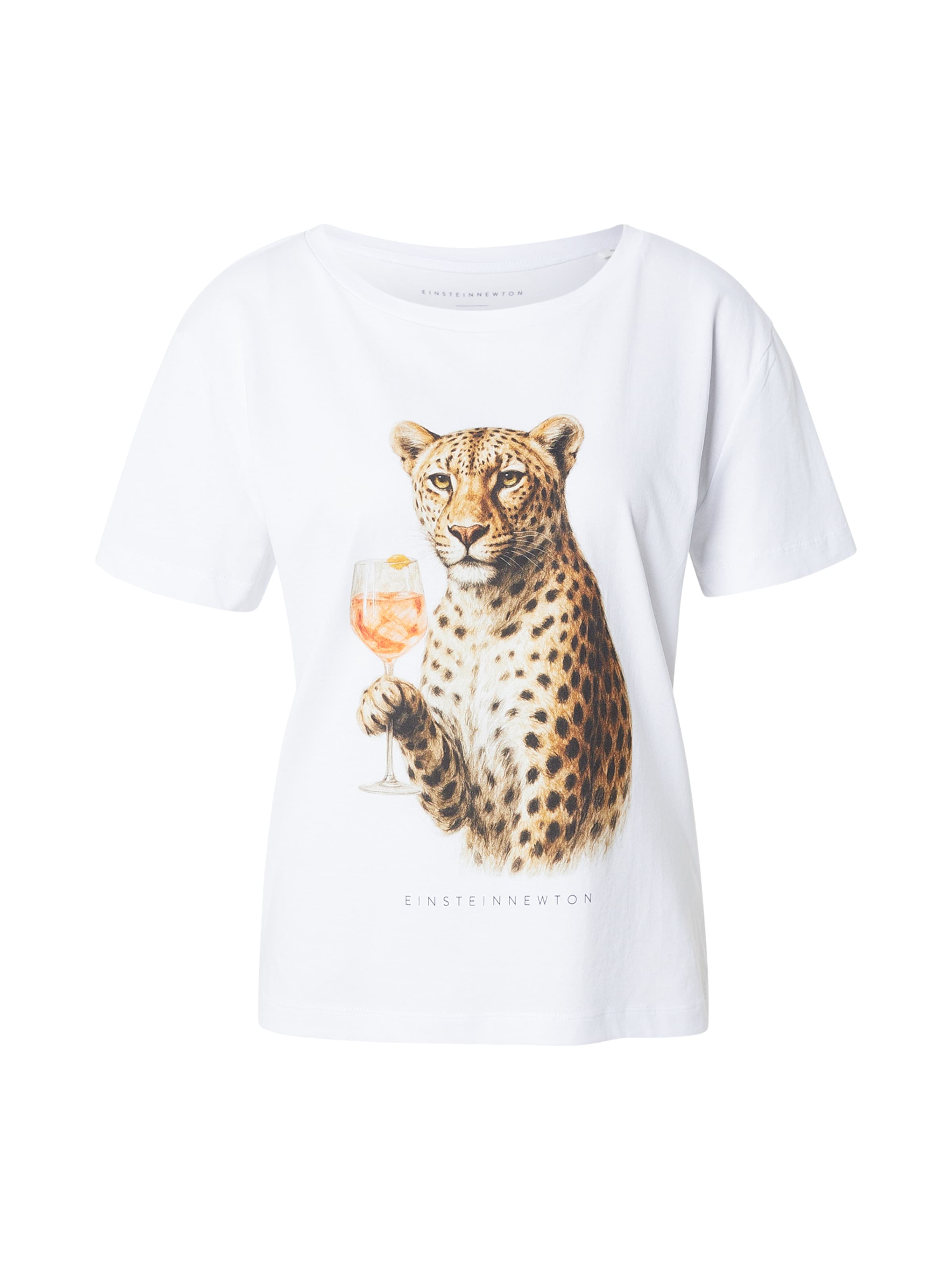 balta EINSTEIN & NEWTON Marškinėliai 'Spritz Leo': priekis