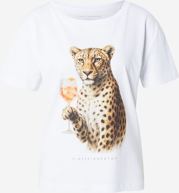 balta EINSTEIN & NEWTON Marškinėliai 'Spritz Leo': priekis