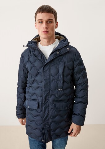 QS Between-Seasons Coat in Blue: front