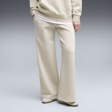 PUMA Wide leg Trousers 'Essentials Cat' in Beige: front