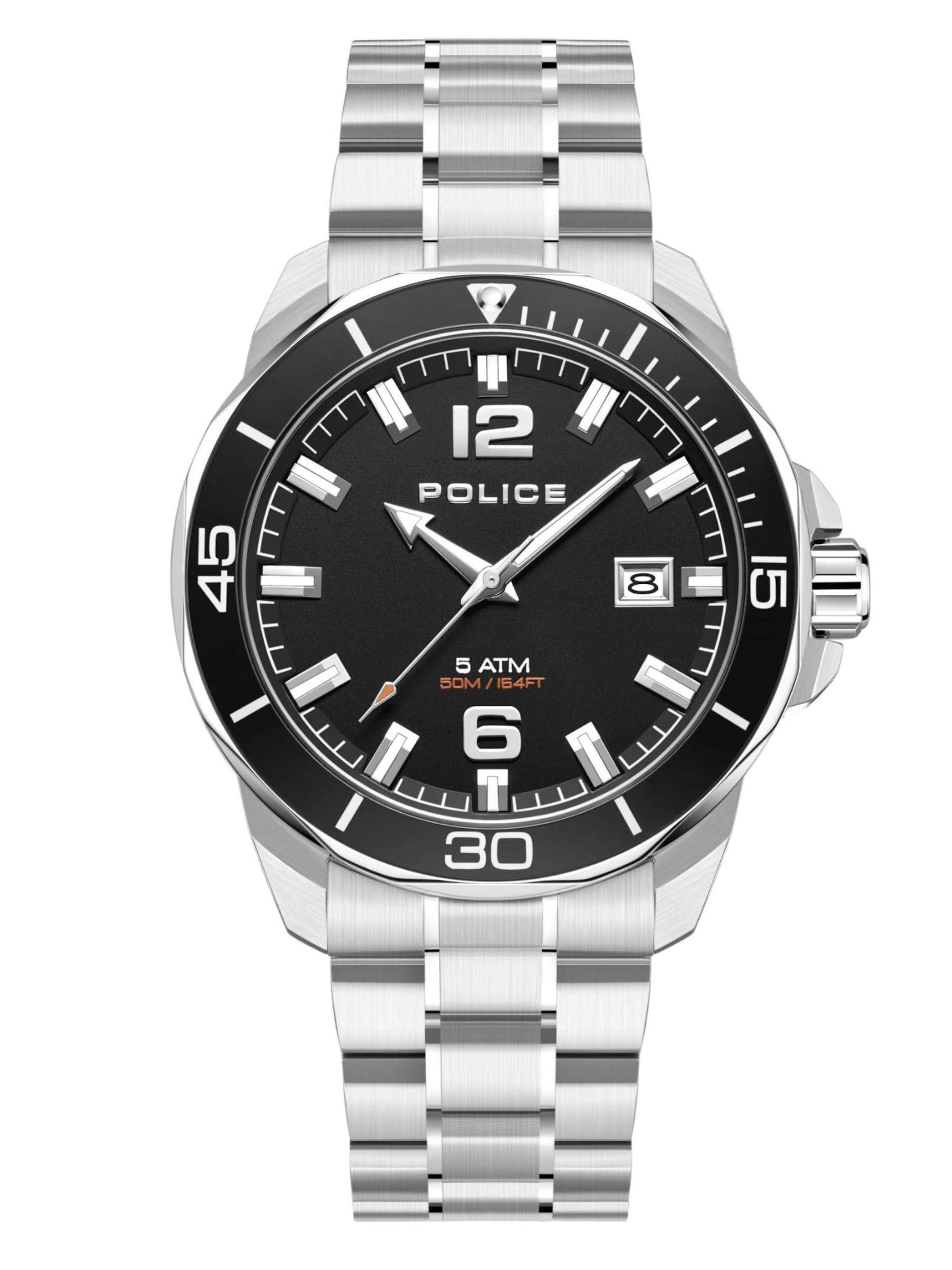 POLICE Analog watch 'Thornton' in Silver: front