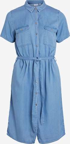 VILA Платье-рубашка 'Bista' в Синий: спереди