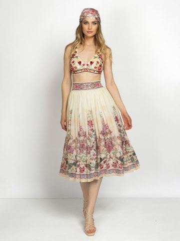 JIORO Sukně 'PAISLEY RED' – mix barev