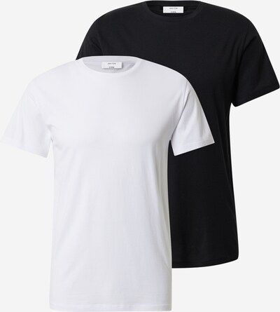 DAN FOX APPAREL T-Shirt 'Piet' en noir / blanc, Vue avec produit