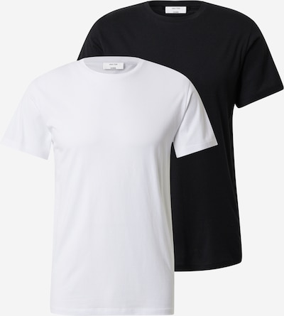 DAN FOX APPAREL T-Shirts 'Piet' in schwarz / weiß, Produktansicht
