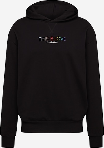Calvin Klein Mikina 'PRIDE LOVE' – černá: přední strana