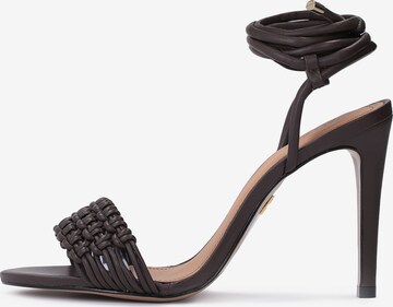 Kazar Strap Sandals in Brown: front