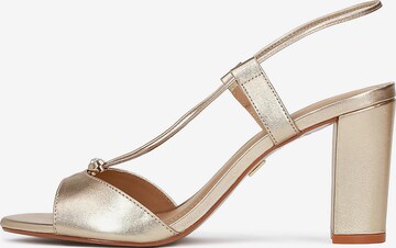 Kazar Sandals in Gold: front