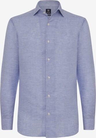 Boggi Milano Regular fit Overhemd in Blauw: voorkant