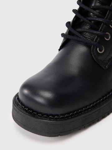 REPLAY Μποτάκι με κορδόνια σε μαύρο
