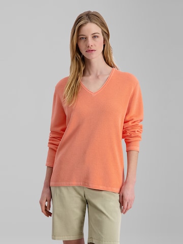 TIMEZONE Langarm-Strickpullover 'V-Neck' in Orange: Vorderseite