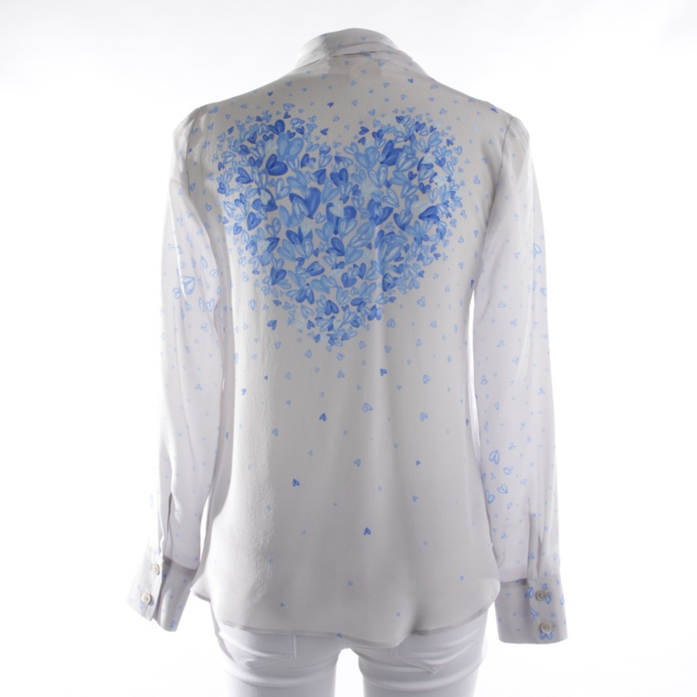 Maison Common Seidenbluse XS in Blau