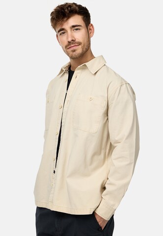 Coupe regular Chemise 'Pilou' INDICODE JEANS en beige : devant