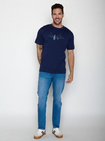 Maglietta 'Fusion Sail Away' di GREENBOMB in blu