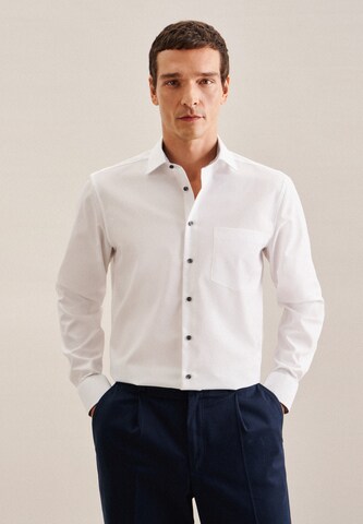 SEIDENSTICKER Regular fit Zakelijk overhemd 'SMART ESSENTIALS' in Wit: voorkant