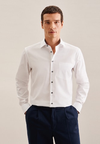 SEIDENSTICKER Regular fit Business Shirt 'SMART ESSENTIALS' in White: front