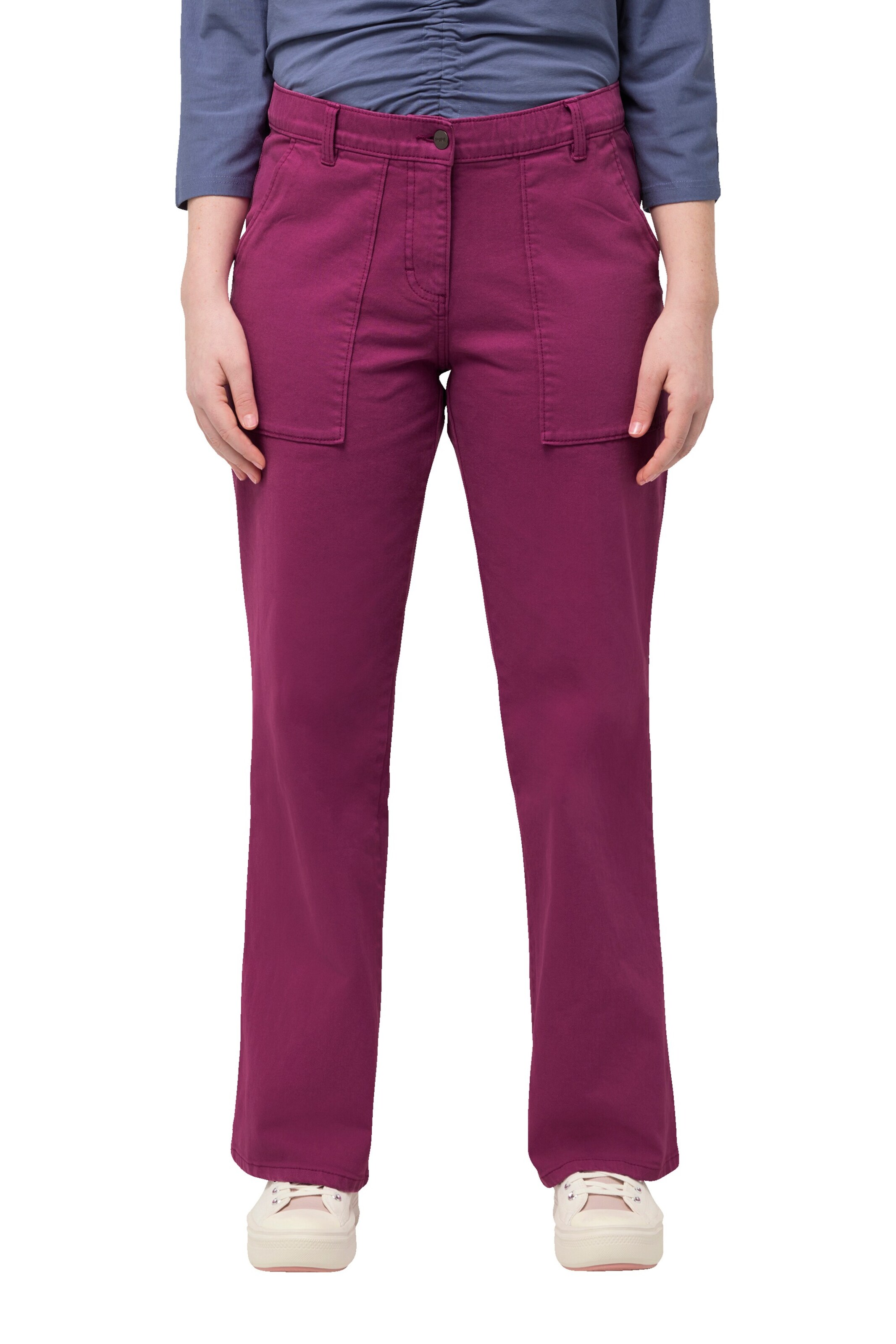 Ulla Popken Regular Jeans in Lila: voorkant