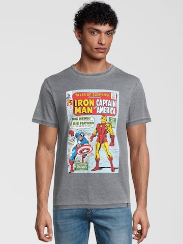 Maglietta 'Marvel' di Recovered in grigio: frontale