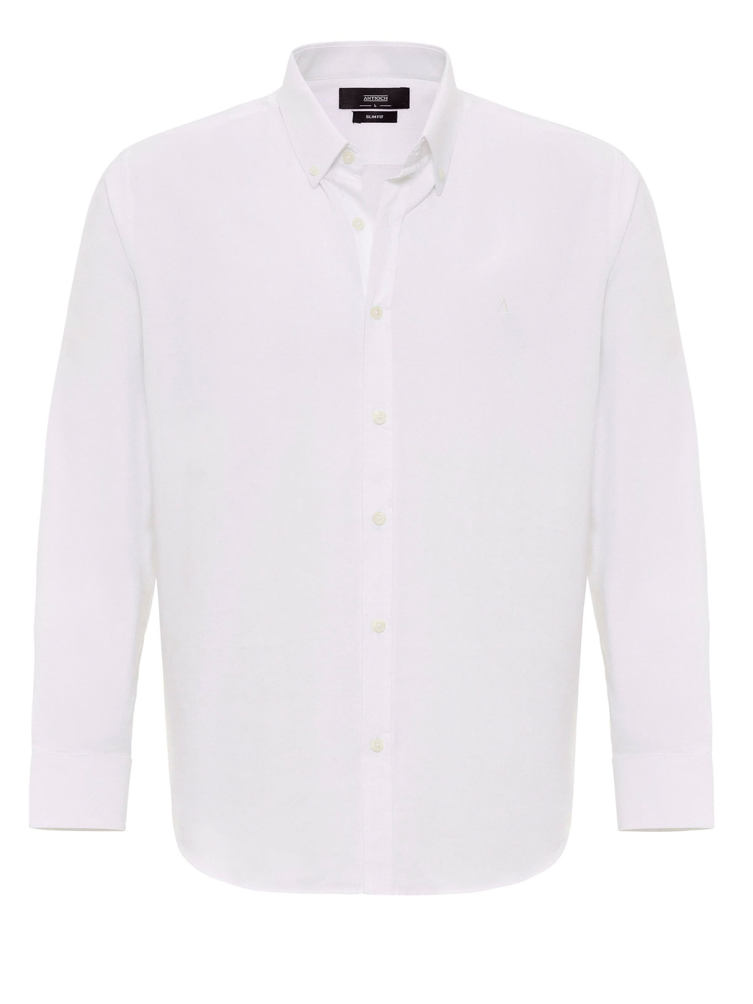 balts Antioch Komforta piegriezums Biroja krekls: no priekšpuses