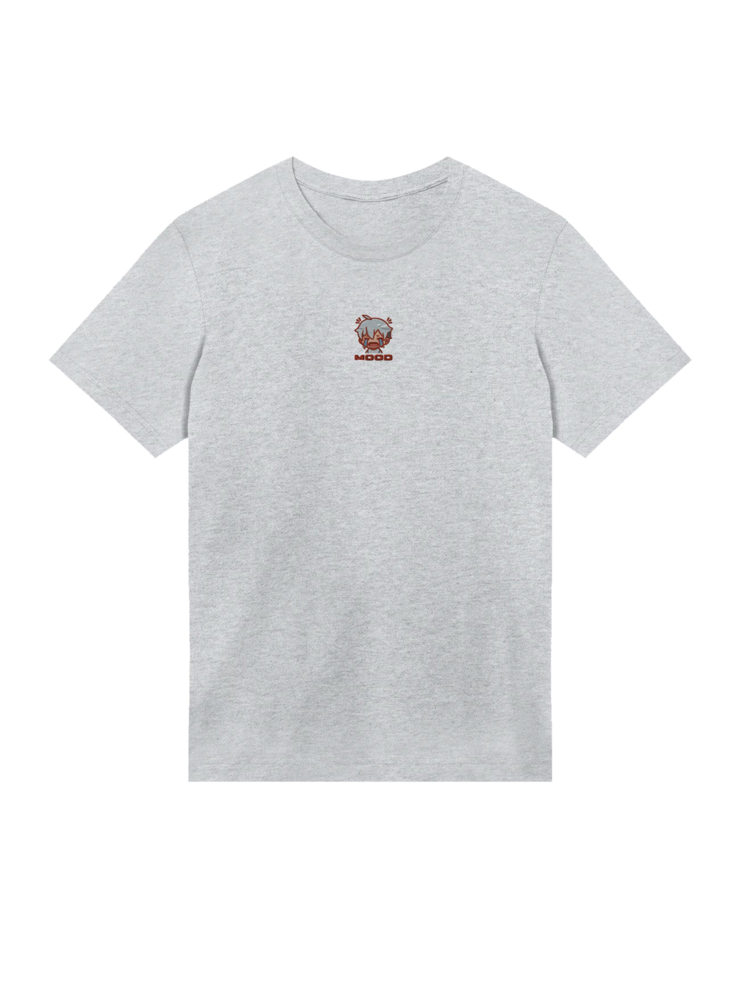 T-Shirt 'Mood Stickerei' F4NT4STIC en gris : devant