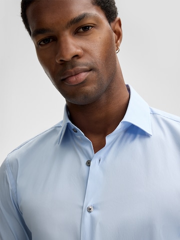 STRELLSON Slim fit Zakelijk overhemd 'Santos' in Blauw
