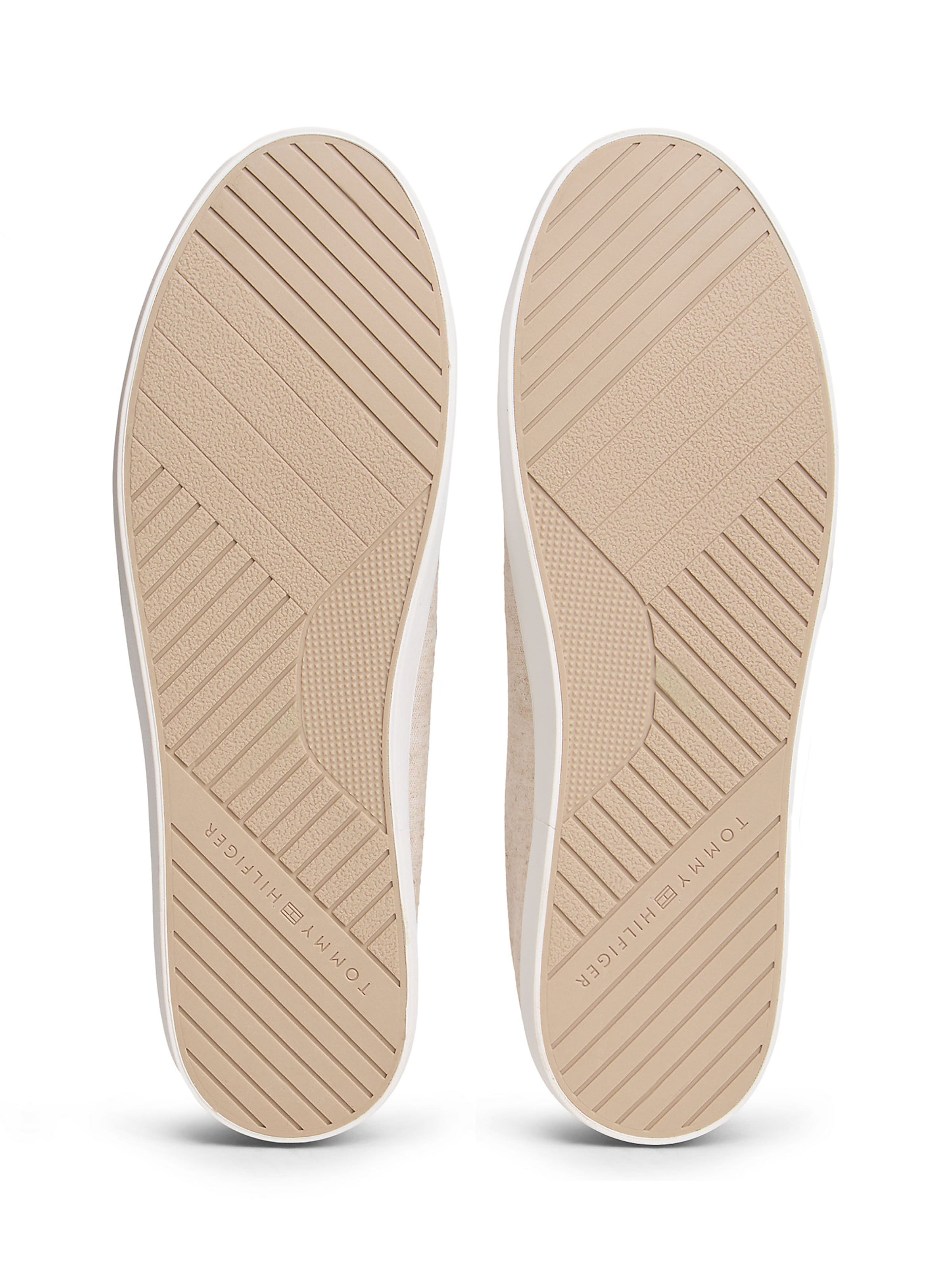 Baskets basses 'Chambray Jacquard' TOMMY HILFIGER en beige