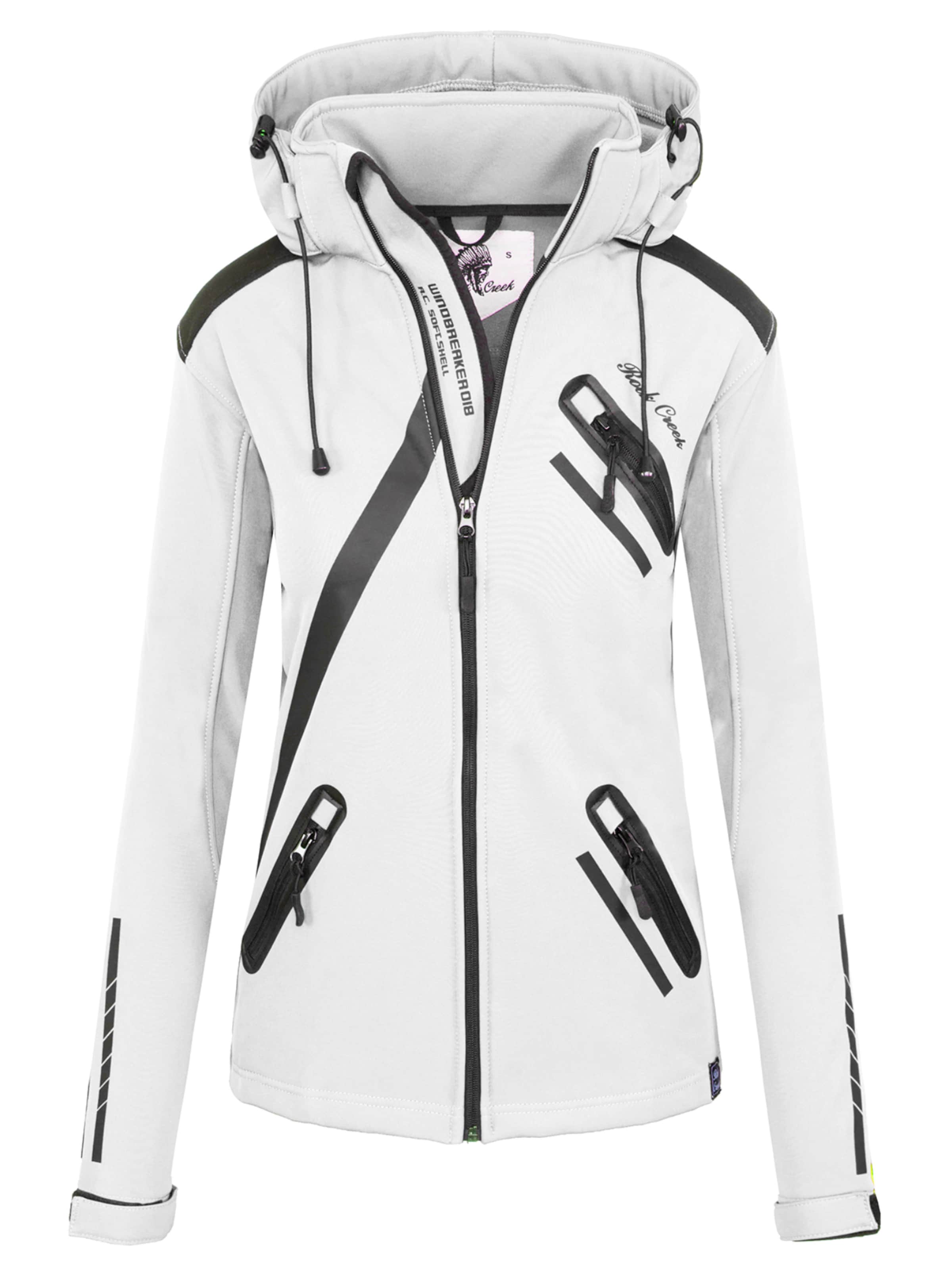 Rock Creek Outdoorjacke in Weiß: Vorderseite