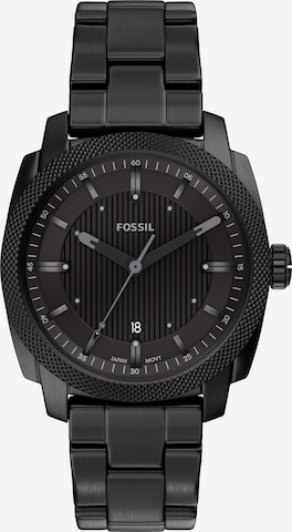 FOSSIL Analog klocka 'MACHINE' i svart: framsida