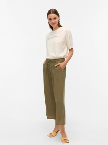 VERO MODA Wide leg Broek 'VMThea' in Groen