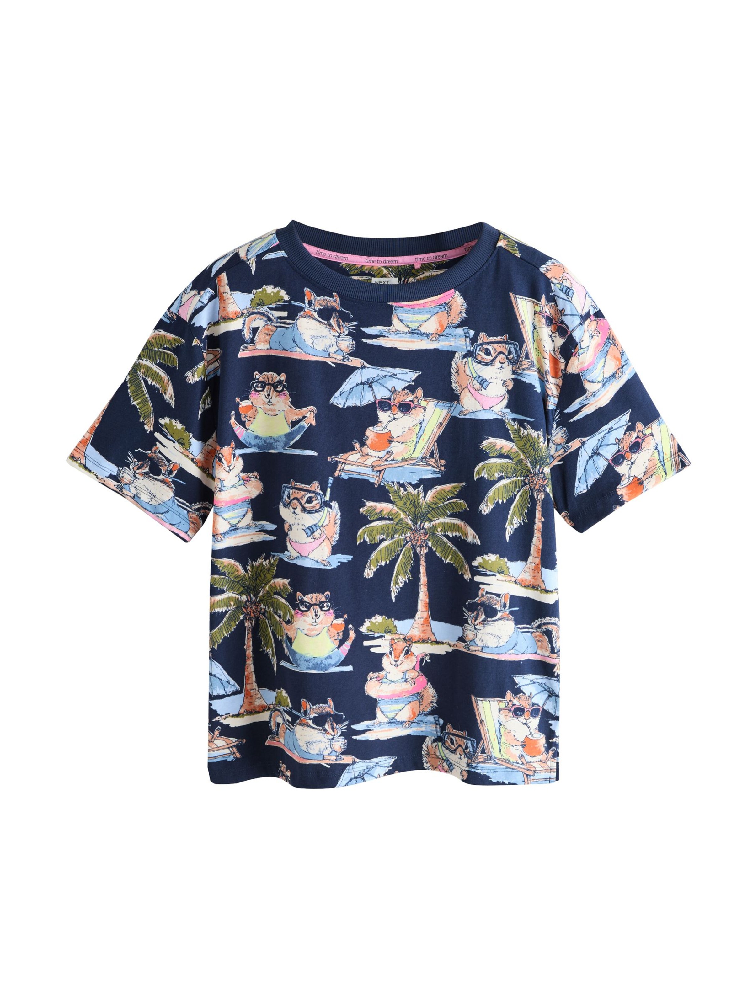 Next Korte pyjama in Blauw