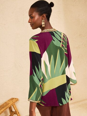 love & roses Kimono in Groen