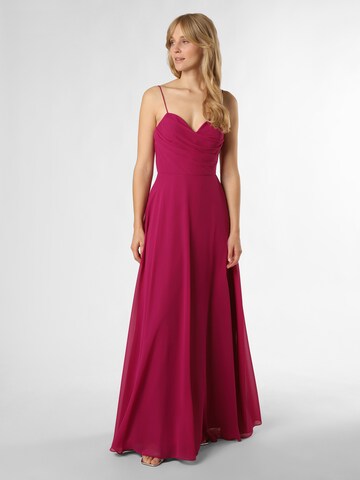 Robe de soirée Laona en rose : devant