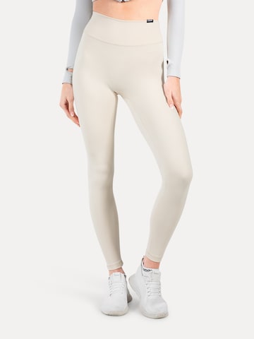 Skinny Leggings Smilodox en beige : devant
